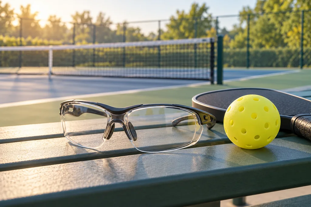 Illustration de l'article « Lunettes, coudière, chaussures : offrir de la protection à un joueur de pickleball »